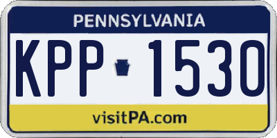 PA license plate KPP1530