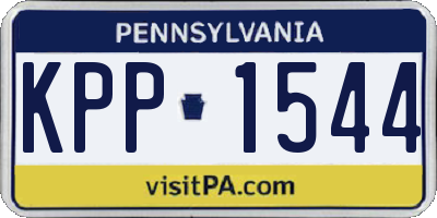 PA license plate KPP1544
