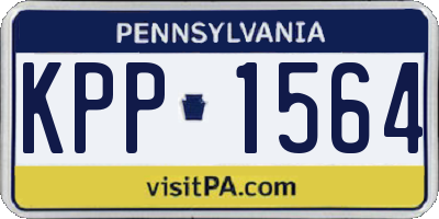 PA license plate KPP1564