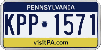PA license plate KPP1571