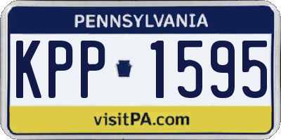 PA license plate KPP1595