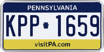 PA license plate KPP1659
