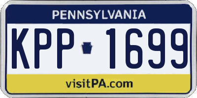PA license plate KPP1699