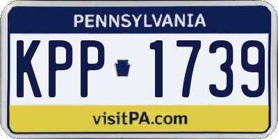 PA license plate KPP1739