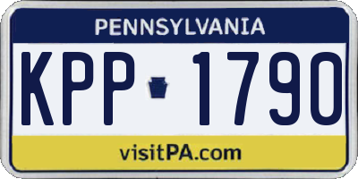 PA license plate KPP1790