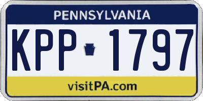 PA license plate KPP1797