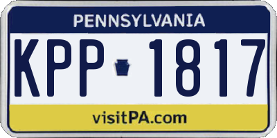 PA license plate KPP1817