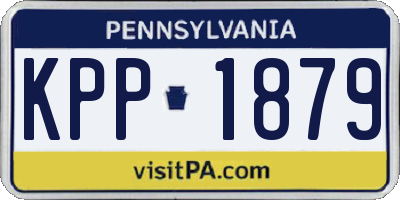 PA license plate KPP1879