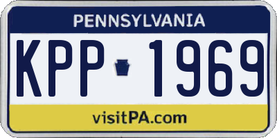 PA license plate KPP1969