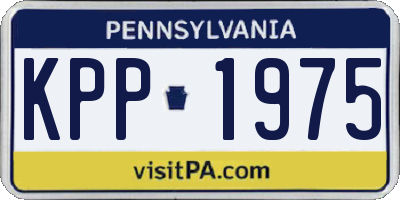 PA license plate KPP1975