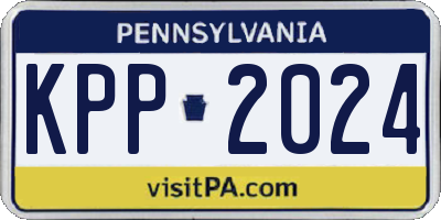 PA license plate KPP2024