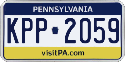 PA license plate KPP2059