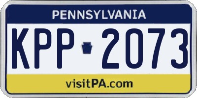 PA license plate KPP2073