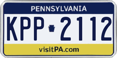 PA license plate KPP2112