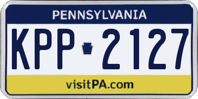 PA license plate KPP2127