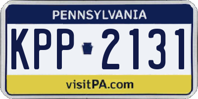 PA license plate KPP2131