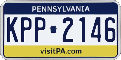 PA license plate KPP2146
