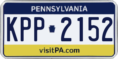 PA license plate KPP2152
