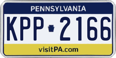 PA license plate KPP2166