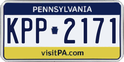 PA license plate KPP2171