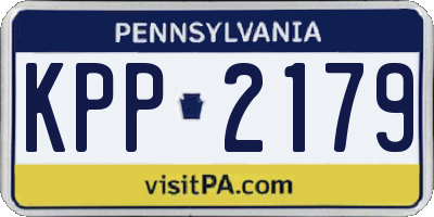 PA license plate KPP2179
