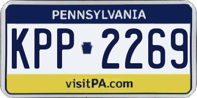 PA license plate KPP2269