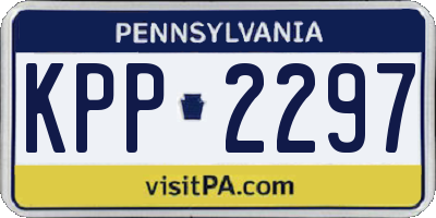 PA license plate KPP2297
