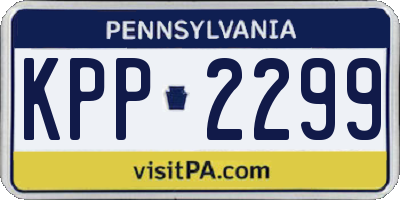 PA license plate KPP2299