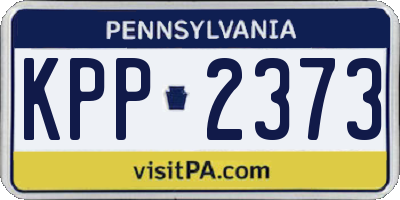 PA license plate KPP2373