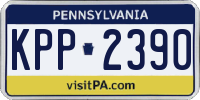 PA license plate KPP2390