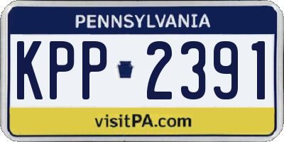 PA license plate KPP2391