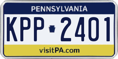 PA license plate KPP2401
