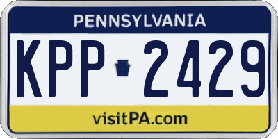 PA license plate KPP2429