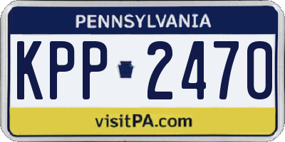 PA license plate KPP2470