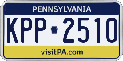 PA license plate KPP2510