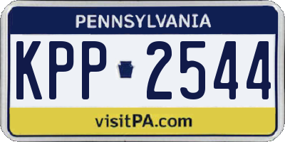 PA license plate KPP2544