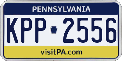 PA license plate KPP2556