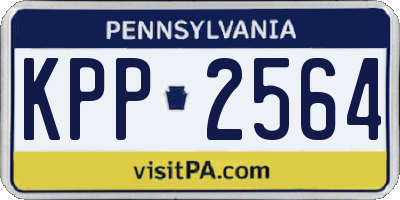 PA license plate KPP2564