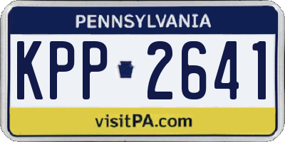 PA license plate KPP2641