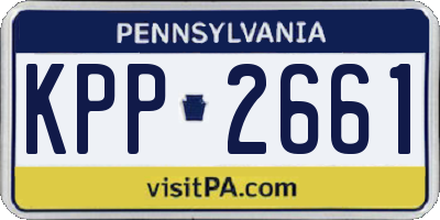 PA license plate KPP2661