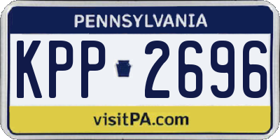 PA license plate KPP2696