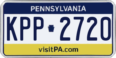 PA license plate KPP2720