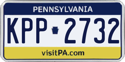 PA license plate KPP2732