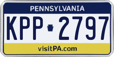 PA license plate KPP2797