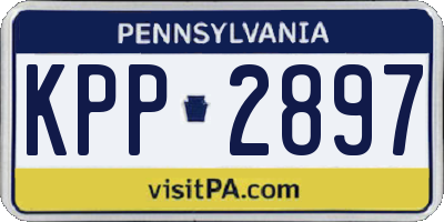 PA license plate KPP2897