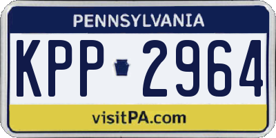 PA license plate KPP2964