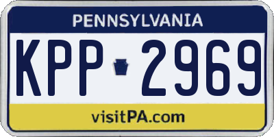 PA license plate KPP2969