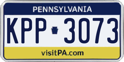 PA license plate KPP3073