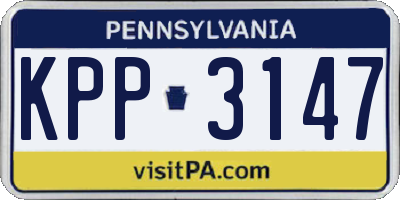 PA license plate KPP3147