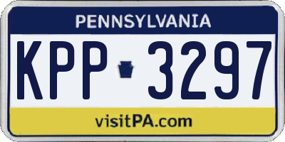 PA license plate KPP3297
